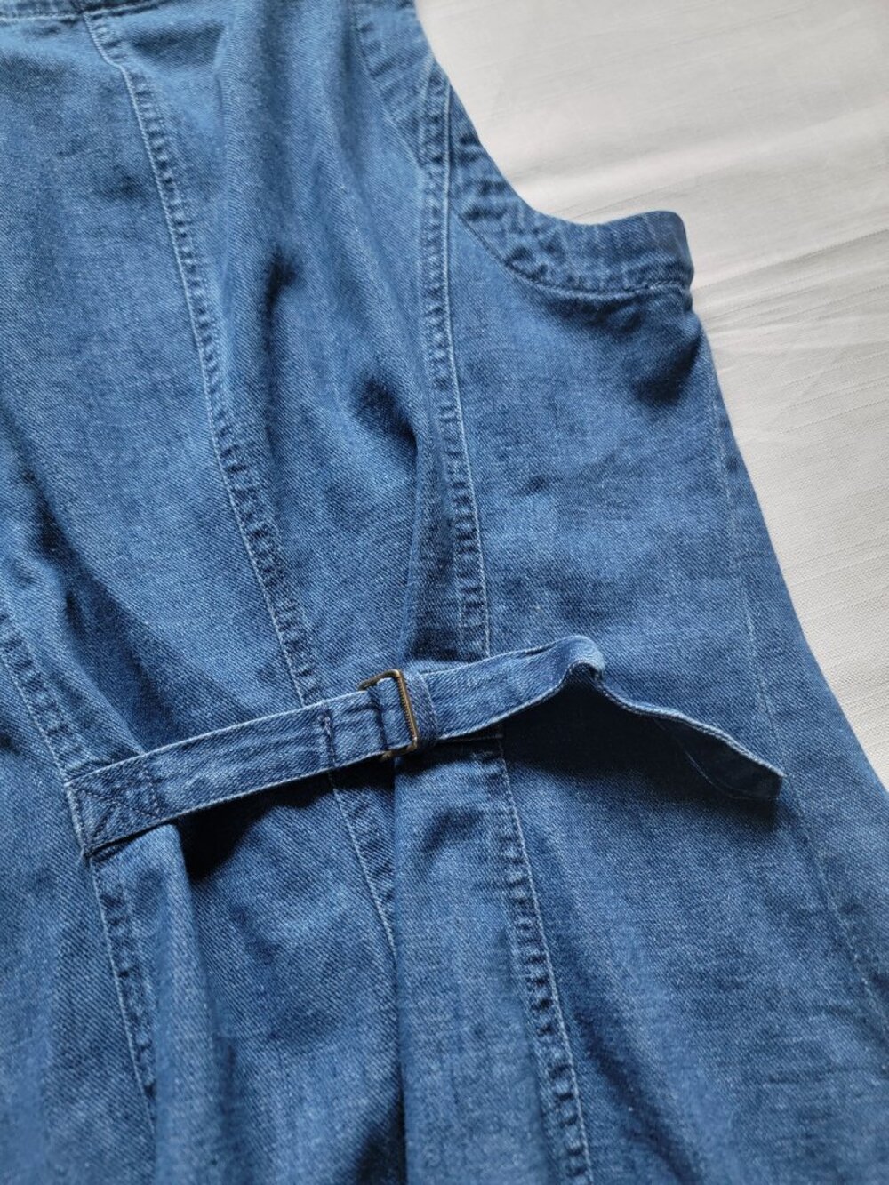 Marine Layer Timeless Denim Button-Up Vest Size Small - Picture 7 of 8